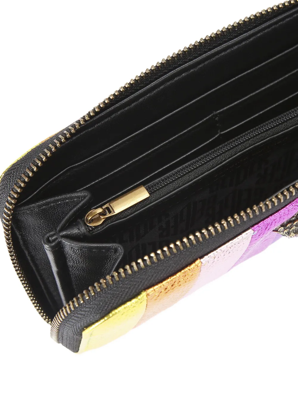 Kurt Geiger London Kensington Zip Around Multicolor Wallet In Brown