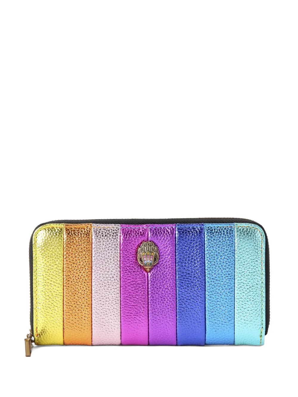 Kurt Geiger London Kensington Zip Around Multicolor Wallet In Brown