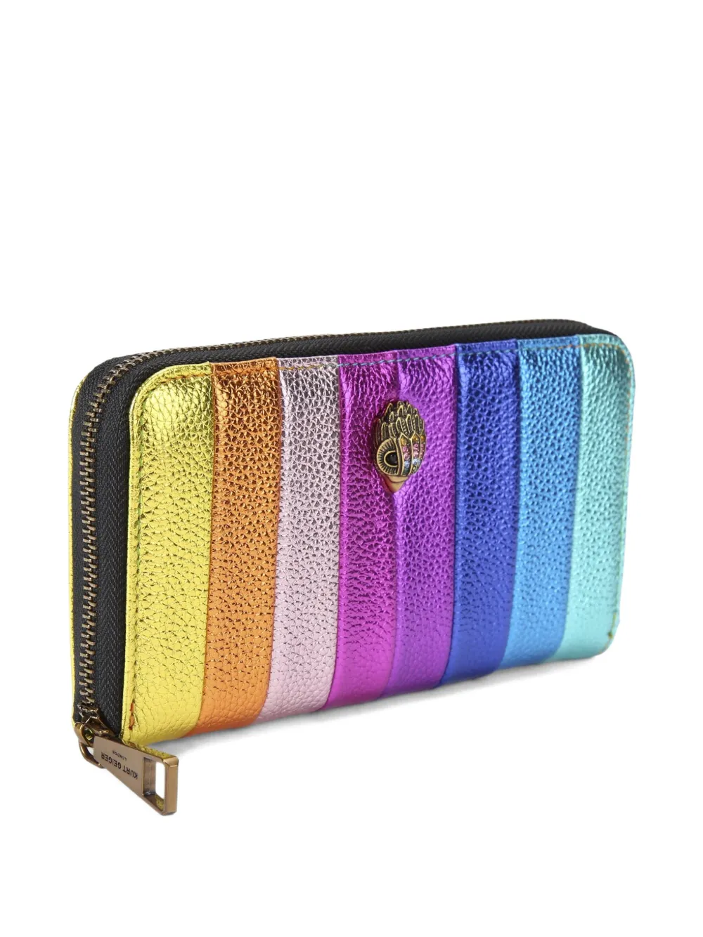 Kurt Geiger London Kensington Zip Around Multicolor Wallet In Brown