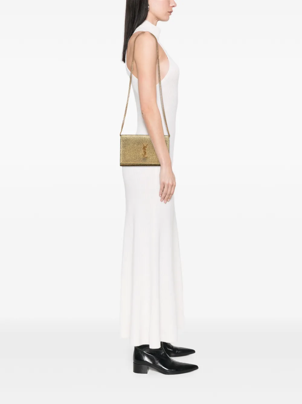 Saint Laurent Pre-Owned 2018 Metallic Leather Monogram Kate Wallet on Chain crossbody bag | Pre-Owned | Image 2