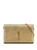Saint Laurent Pre-Owned 2018 Metallic Leather Monogram Kate Wallet on Chain crossbody bag - Gold