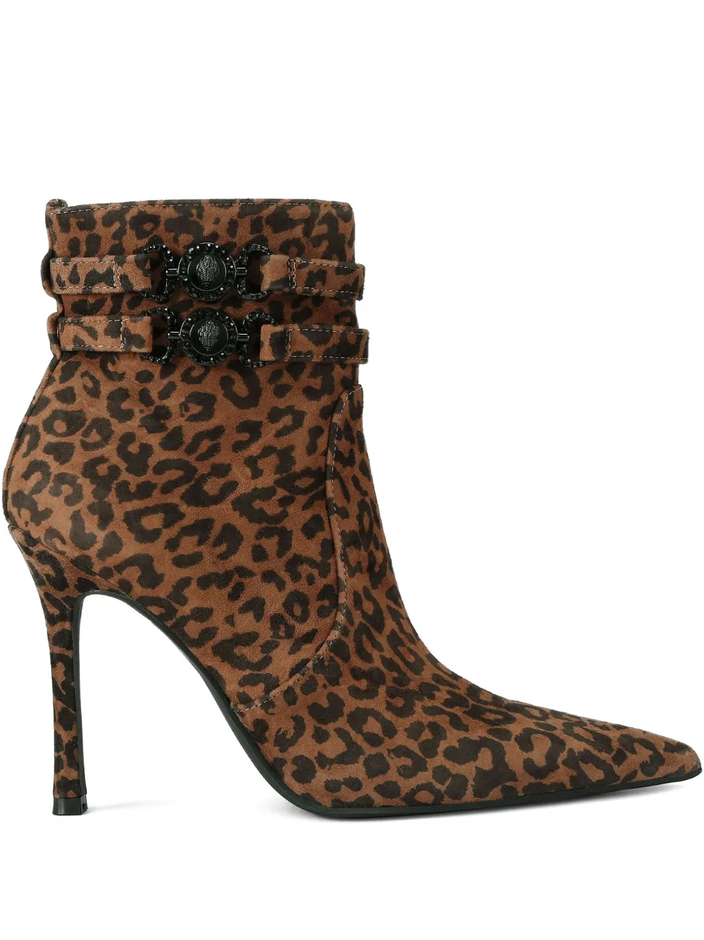 Kurt Geiger London 110mm Mansion leopard straps ankle boots Bruin