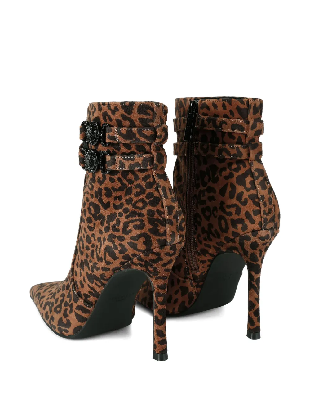 Kurt Geiger London 110 mm Mansion enkellaarzen met luipaardprint en bandjes Bruin