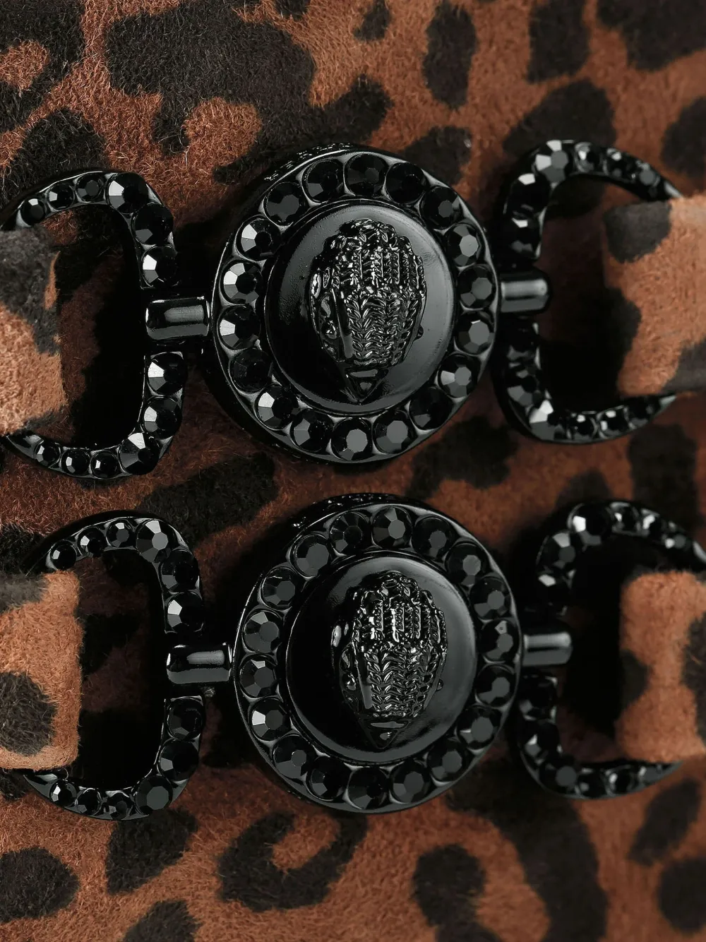 Kurt Geiger London 110 mm Mansion enkellaarzen met luipaardprint en bandjes Bruin