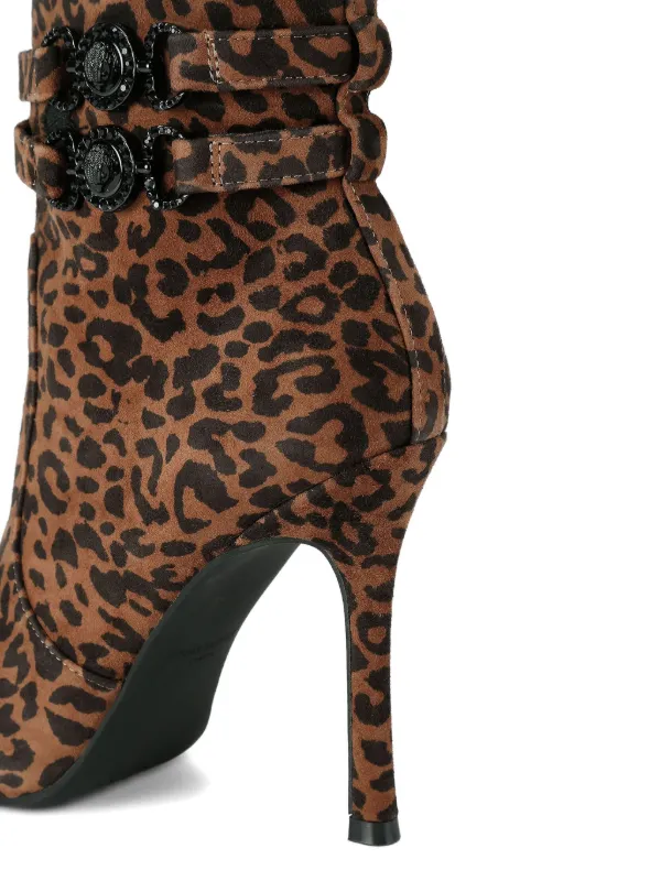 Kurt Geiger London 110mm Mansion Leopard Straps Ankle Boots