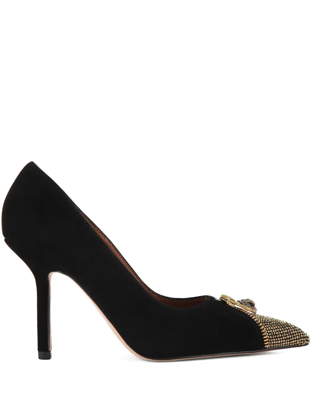 Kurt Geiger London 95 mm Zip Court pumps verfraaid met kristallen Zwart