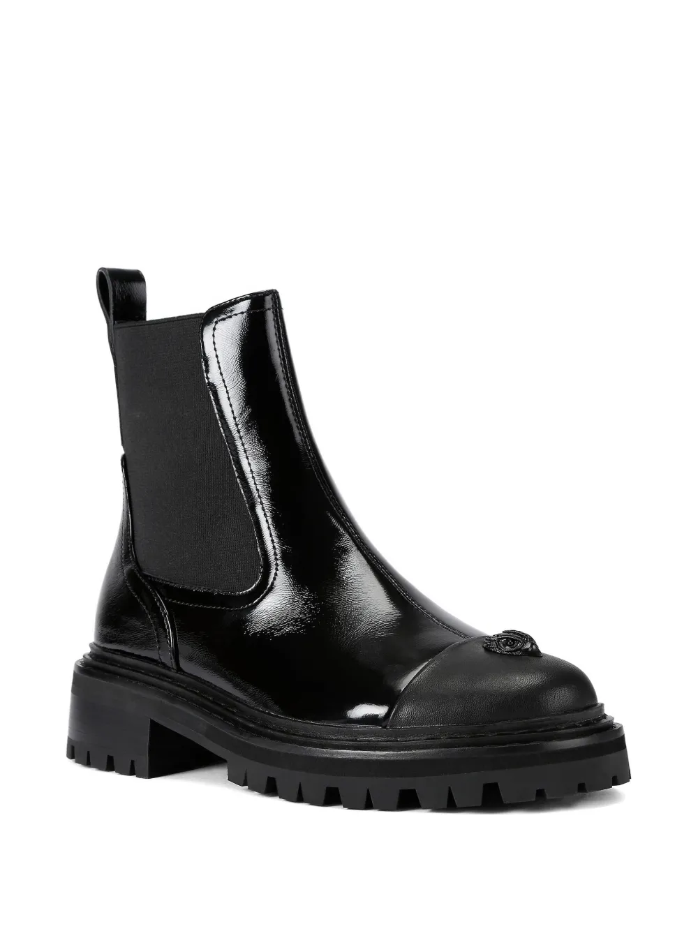 Kurt Geiger Sloane Eagle-head Chelsea Boot In Black