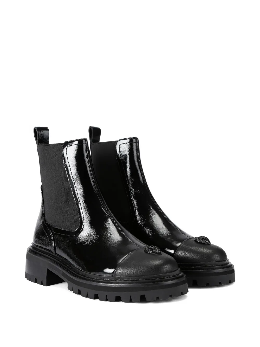 Kurt Geiger Sloane Eagle-head Chelsea Boot In Black