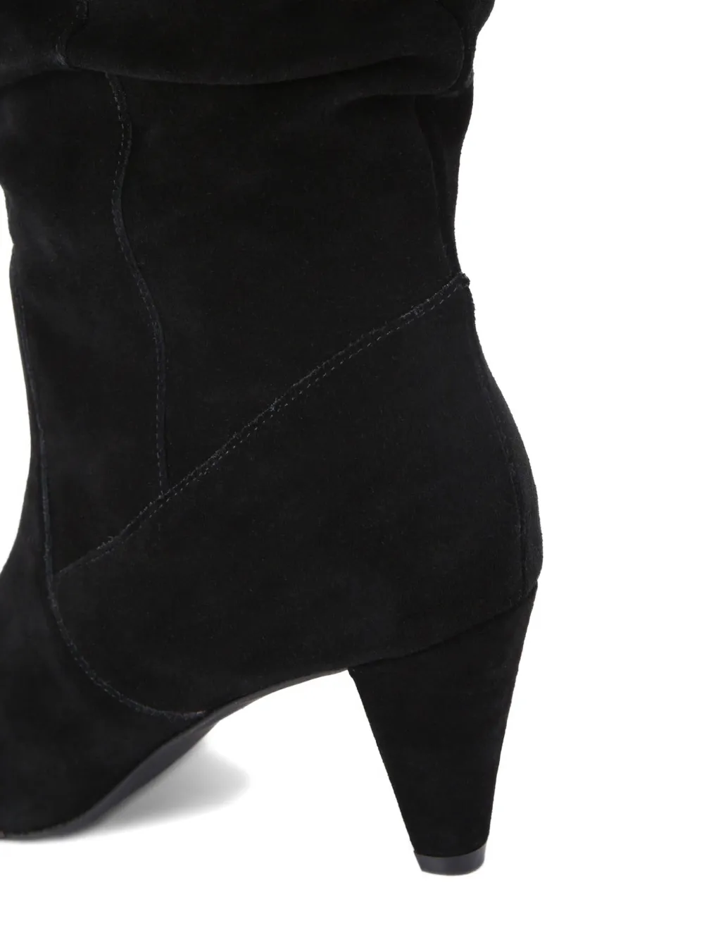 Kurt Geiger 70mm Shoreditch Otk Slouch Leather Boots In Black
