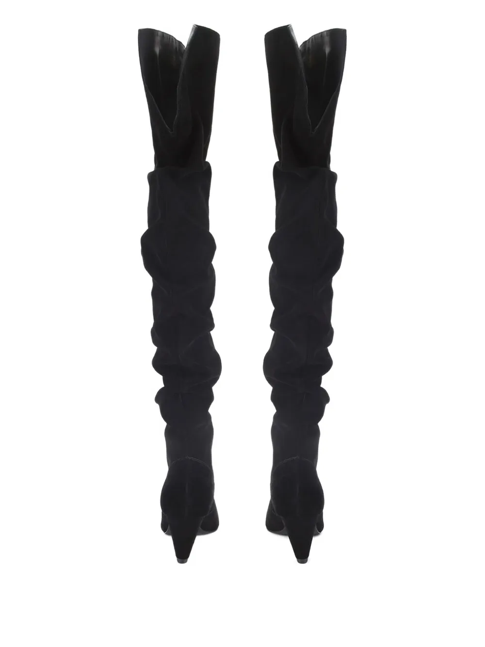 Kurt Geiger 70mm Shoreditch Otk Slouch Leather Boots In Black