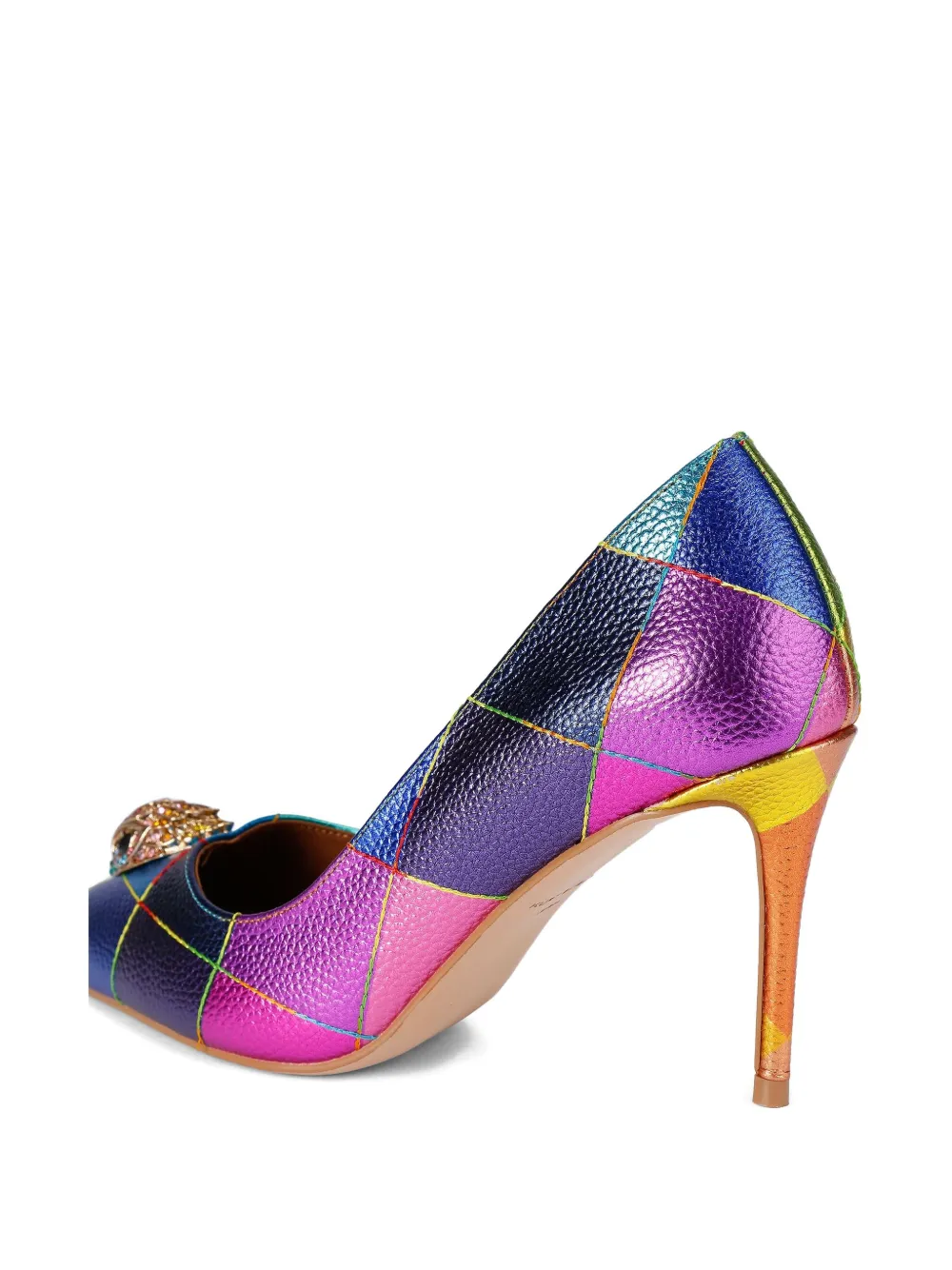 Kurt Geiger 85mm Belgravia Court Eagle-head-embellished High-heel Pumps In Blue