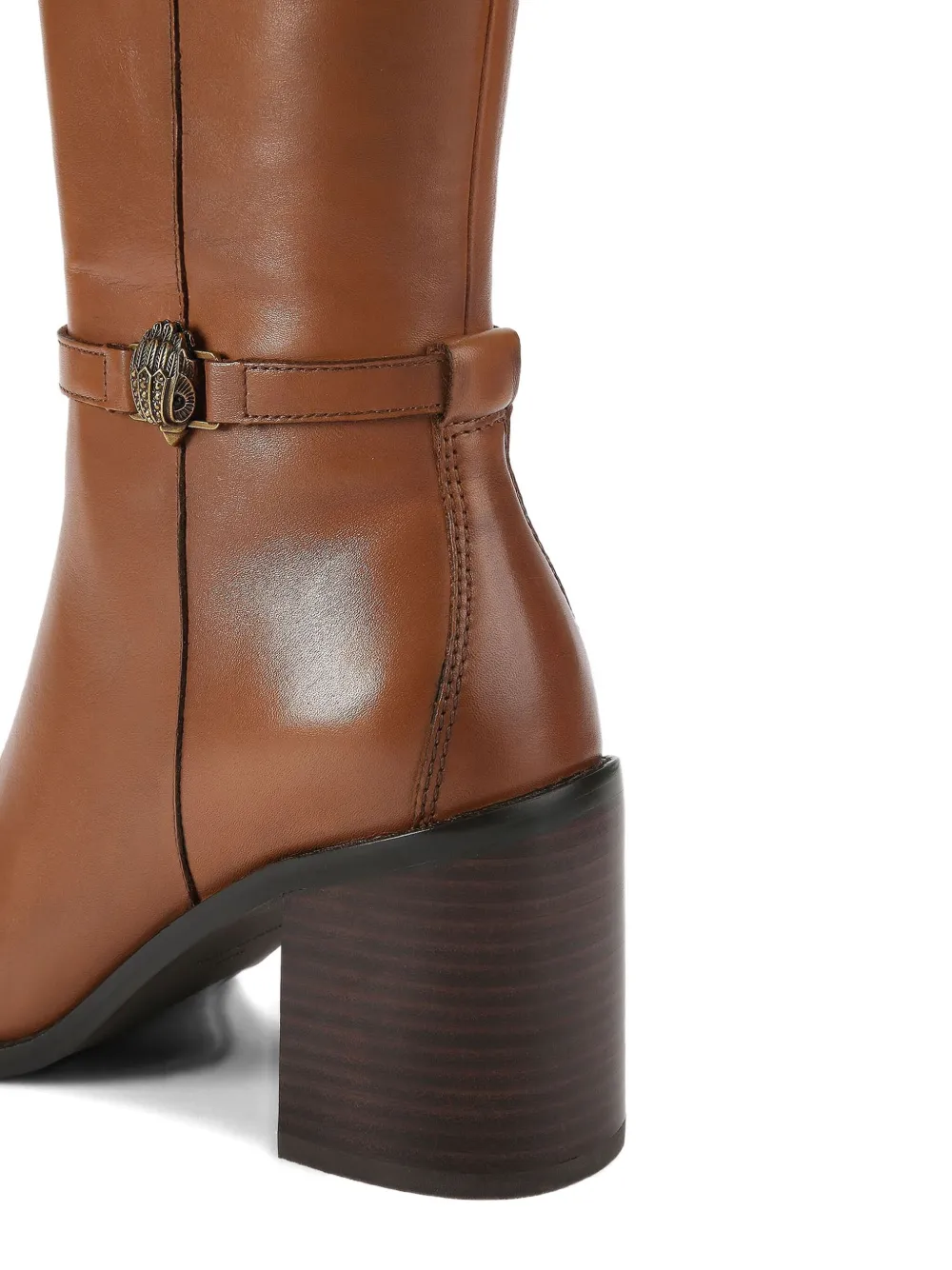 Kurt Geiger London 80 mm Shoreditch knielaarzen met bandje Bruin