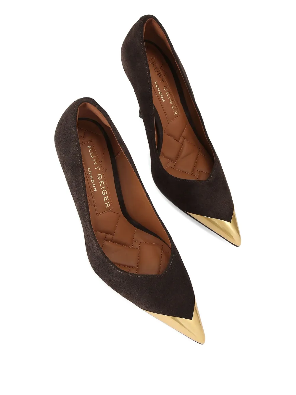 Kurt Geiger London 70 mm Regent Point Court pumps met hak Bruin