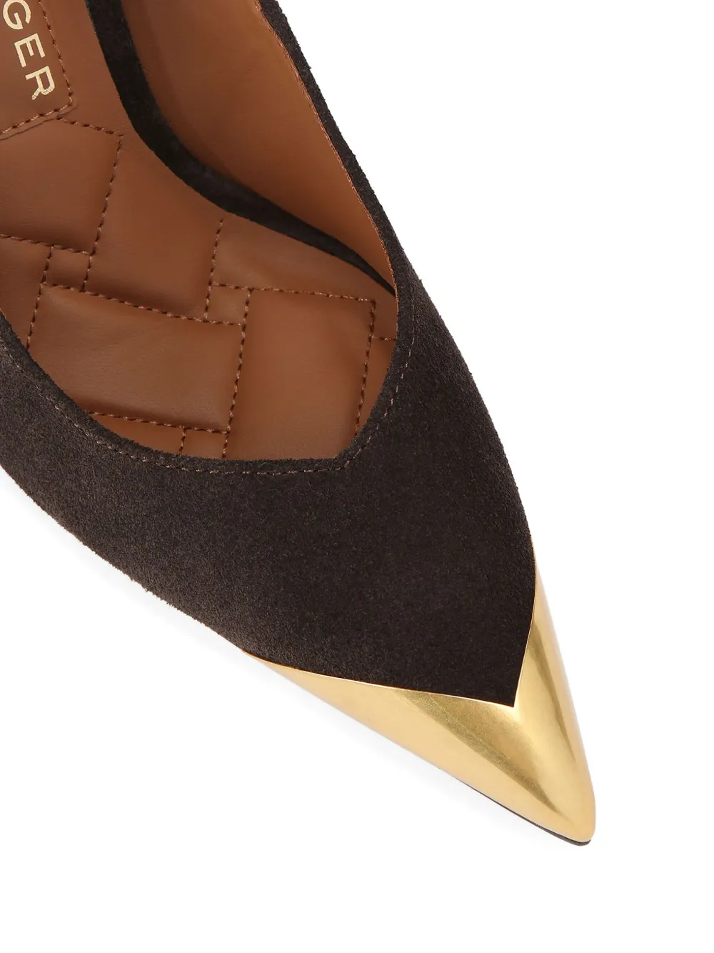 Kurt Geiger London 70 mm Regent Point Court pumps met hak Bruin