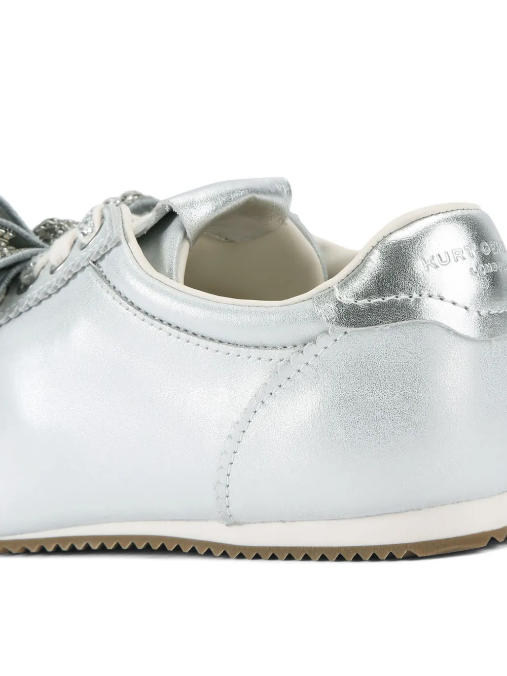 Kurt Geiger Islington Bow Embellished Sneakers In Silver