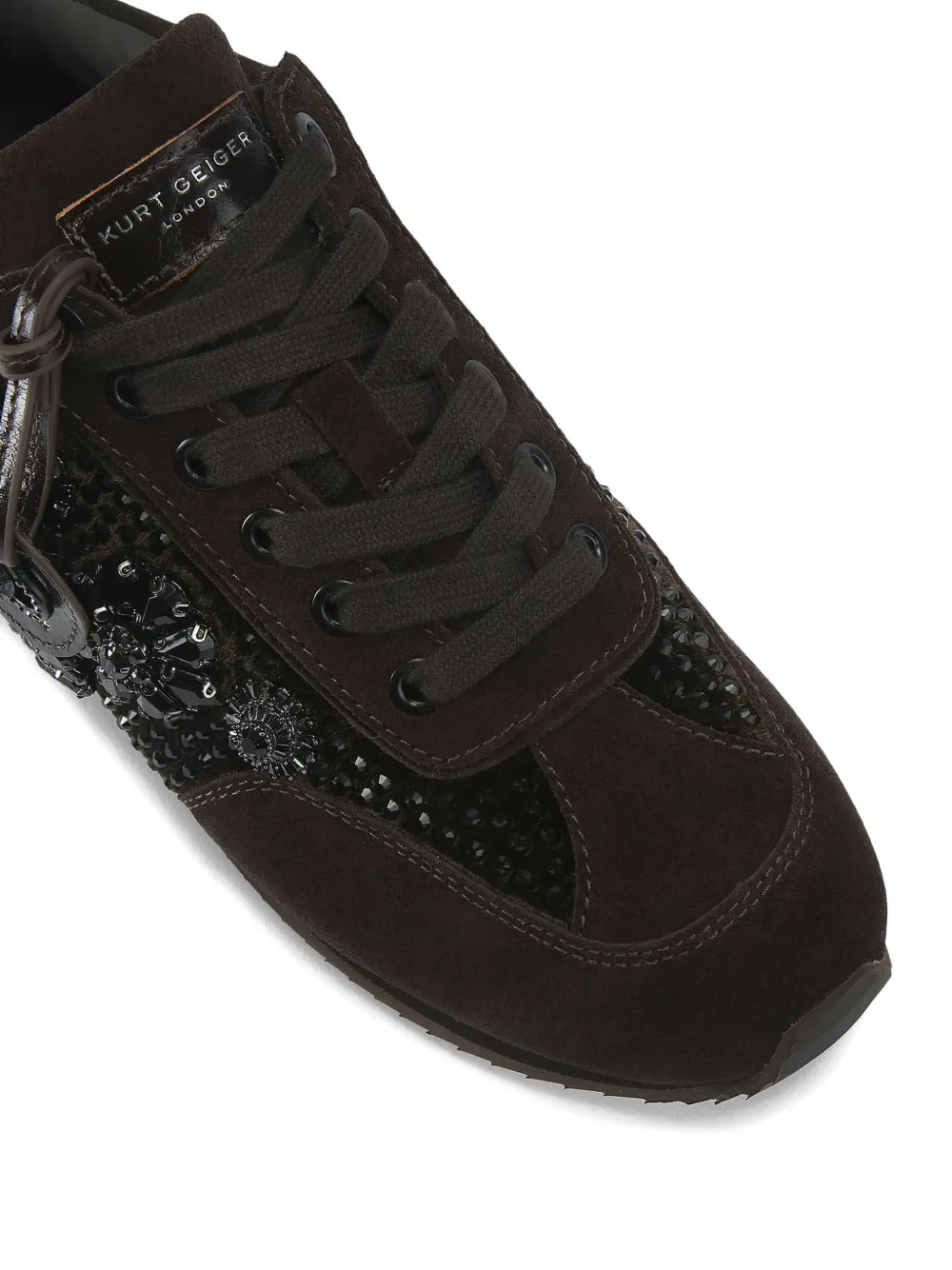 Kurt Geiger Chelsea Jewel Tag Sneakers In Black
