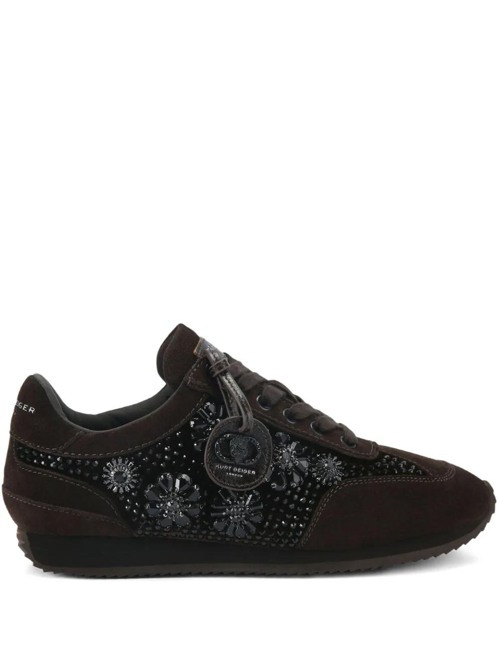 Kurt Geiger Chelsea Jewel Tag Sneakers In Black
