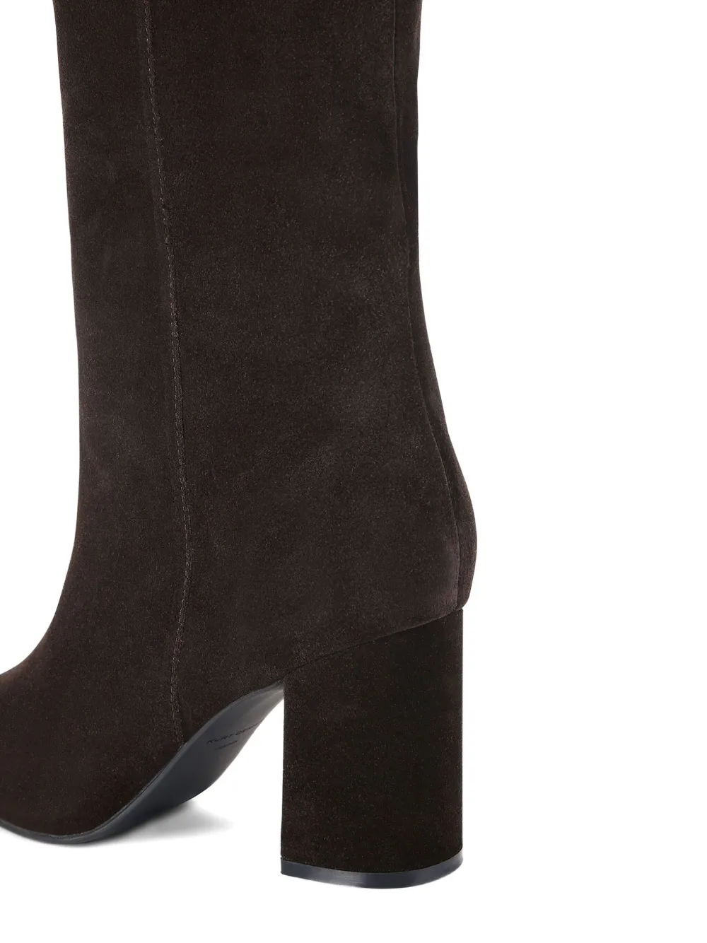 Kurt Geiger 80mm Regent Cap Pointed Knee-high Boots In Brown