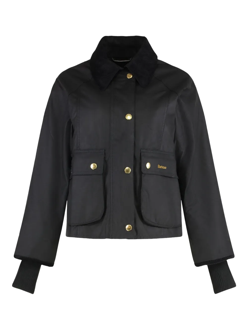 Barbour Waxed Cotton Jacket Corduroy Collar In Multi
