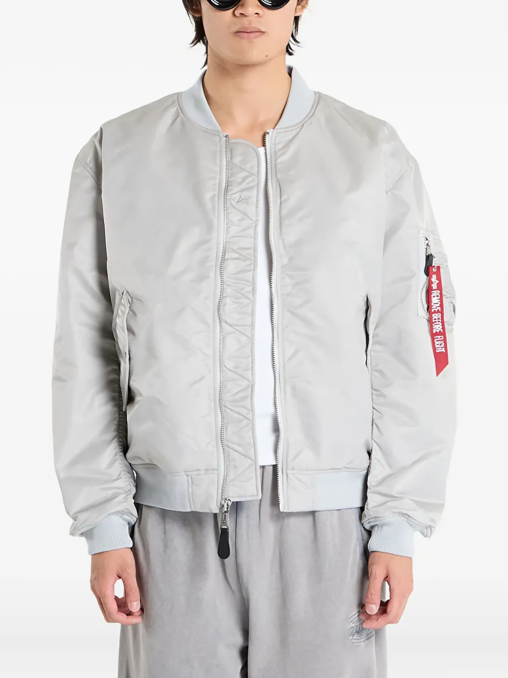 Alpha Industries Ma-1 Heritage Bomber Jacket In Gray