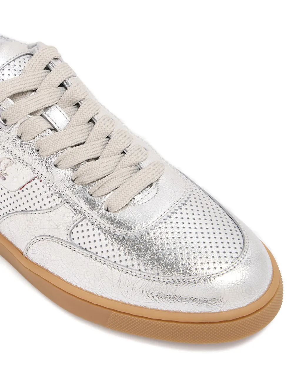 Perforated Leather Trainers