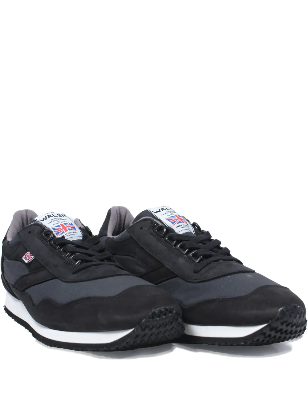 Walsh suede-panel sneakers Black
