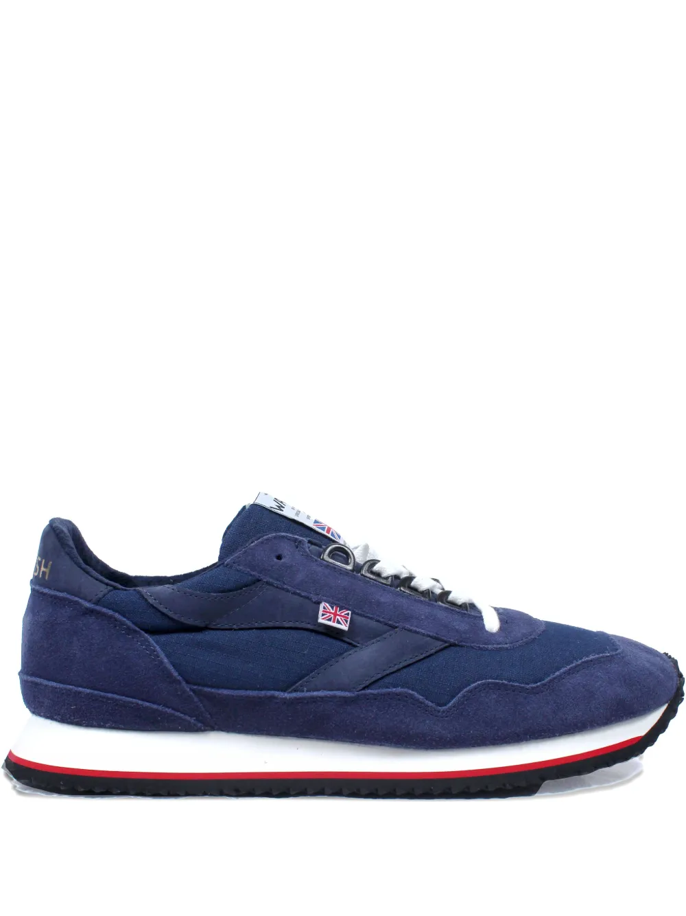 Walsh suede-panel sneakers Blue
