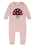 The Bonnie Mob Kids Sorrel mushroom-appliqué jumpsuit - Pink