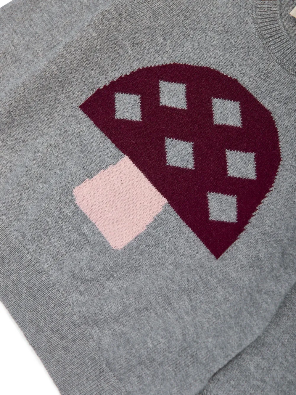 Sparrow Mushroom-Applique Sweater