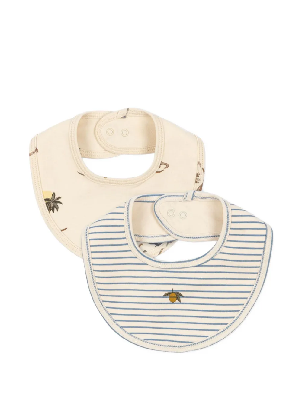 Konges Sløjd striped-pattern bib (pack of two) | Neutrals | Image 1