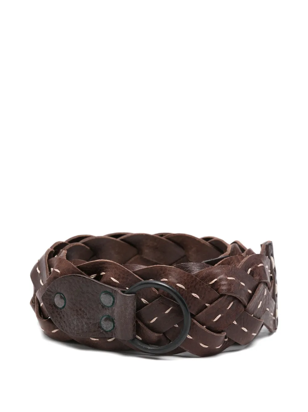 Romeo Gigli Pre-Owned 1990s braided leather belt | Brown | Image 1