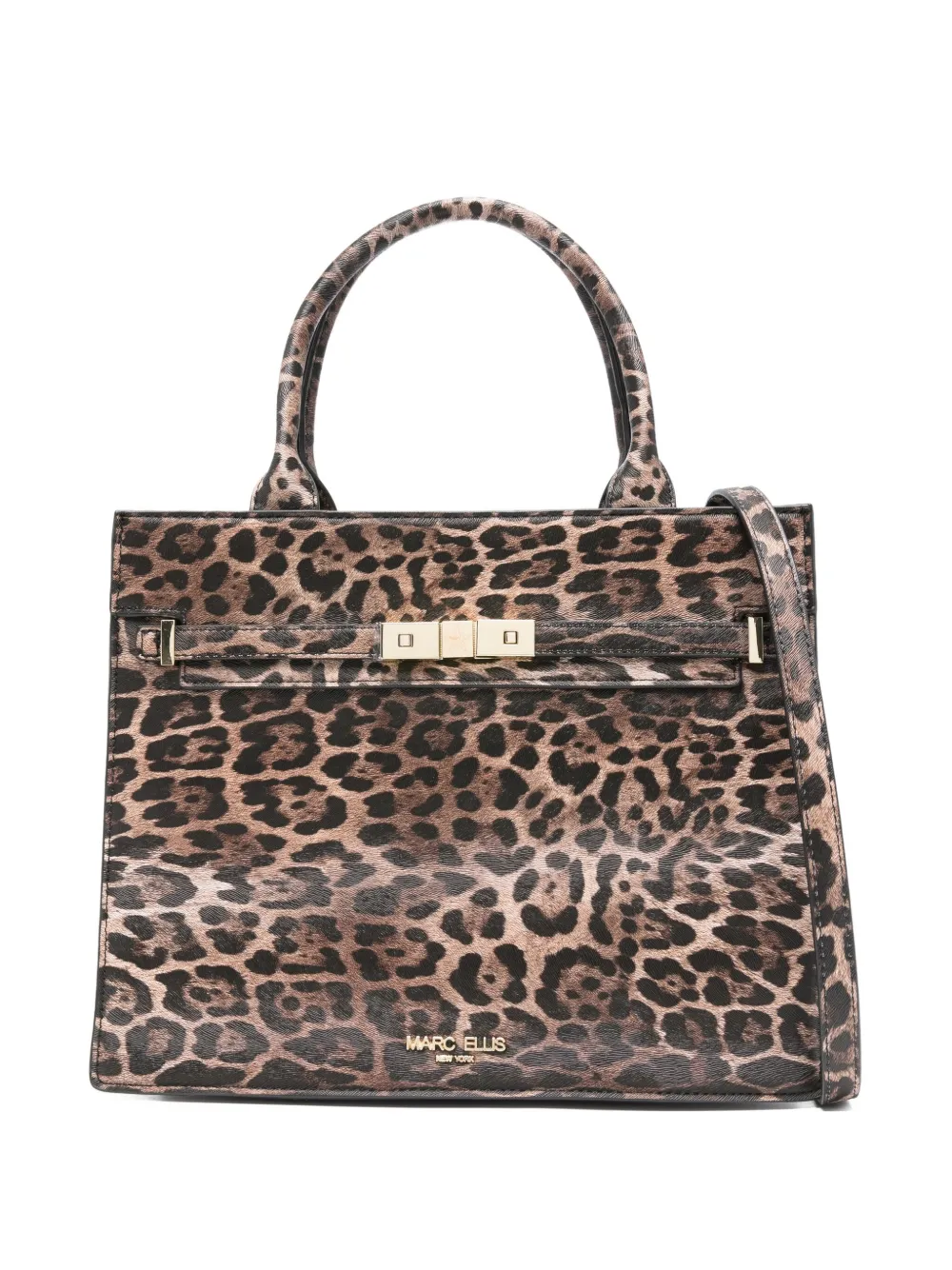 Marc Ellis Leopard-print Tote Bag In Brown