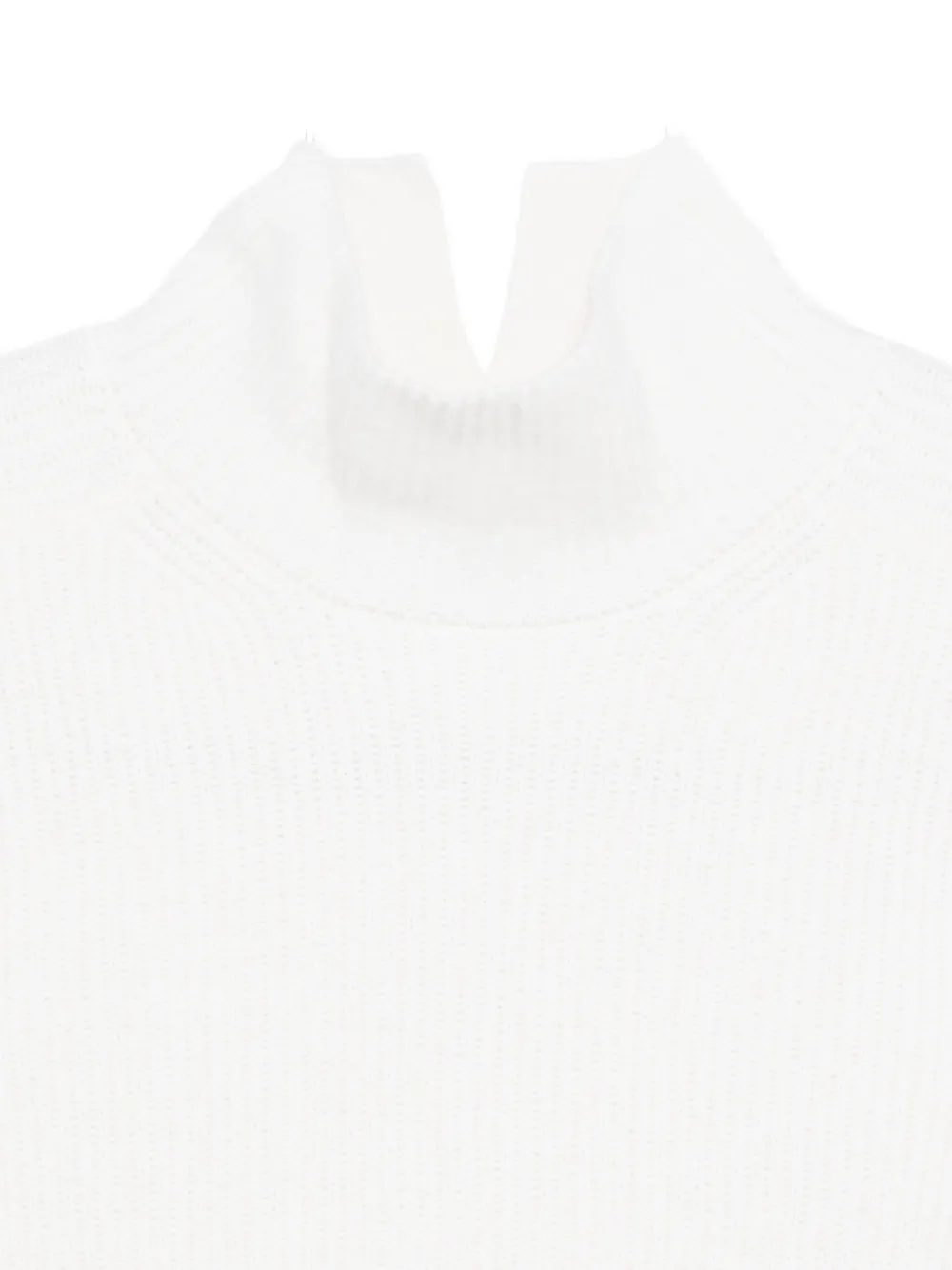 DONDUP Ribgebreide maxi-jurk Wit