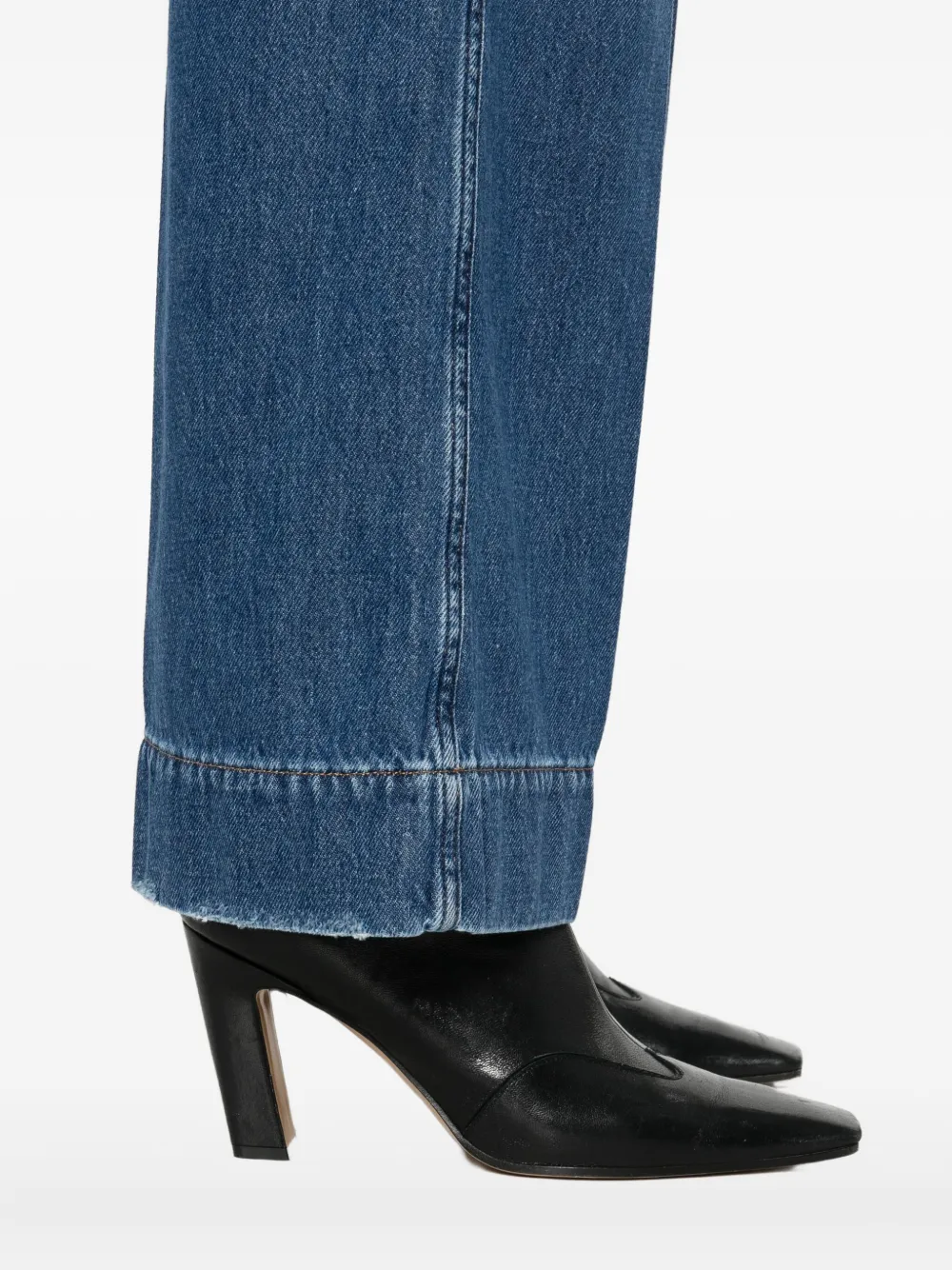 Semicouture Hayley Wide-leg Denim Jeans In Blue