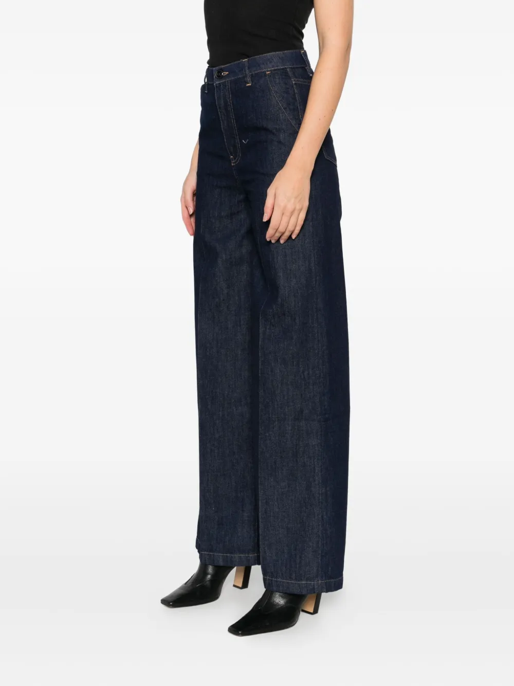 Semicouture High-waist jeans Blauw