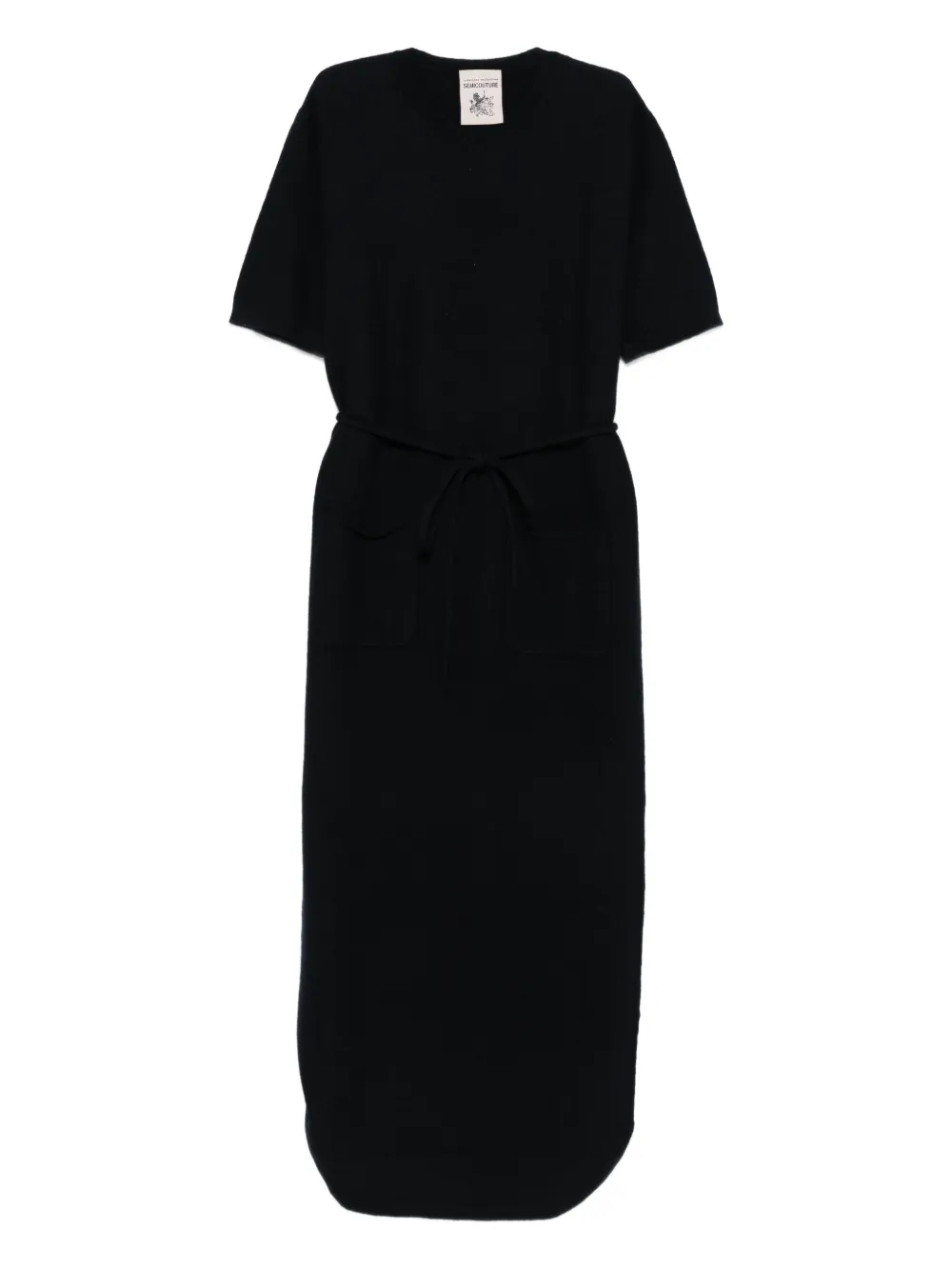 Semicouture vestido con moño | negro | Image 1