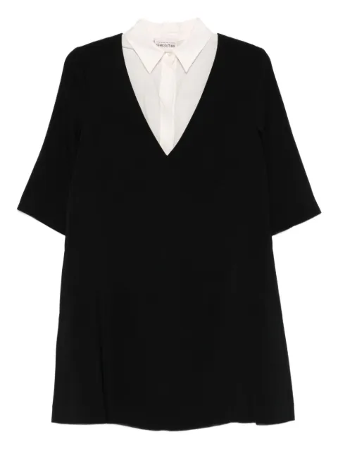 Semicouture v-neck midi dress