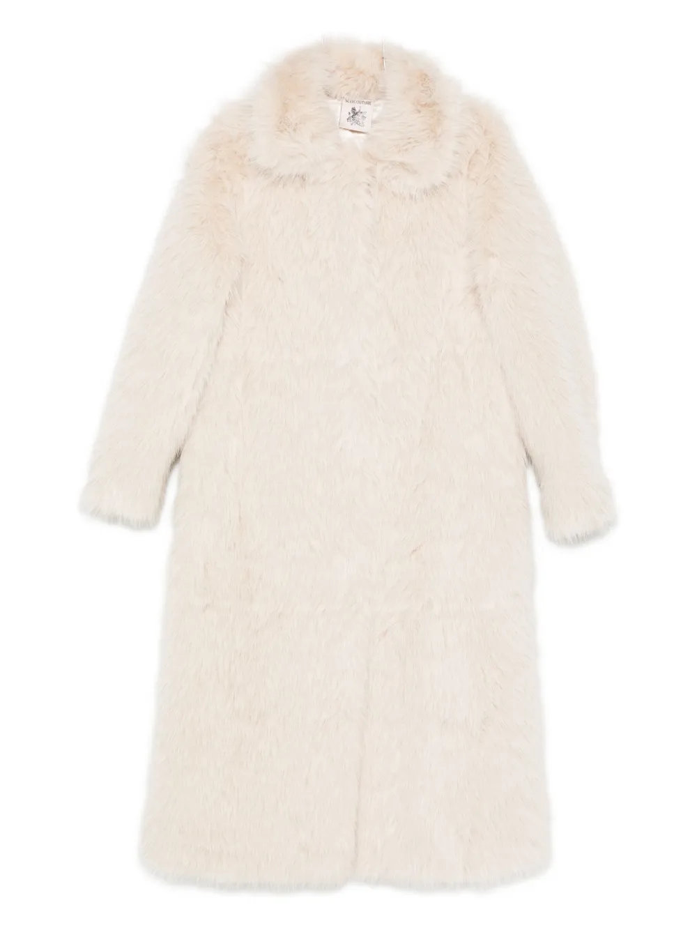 Semicouture faux-fur long-sleeved coat | Neutrals | Image 1