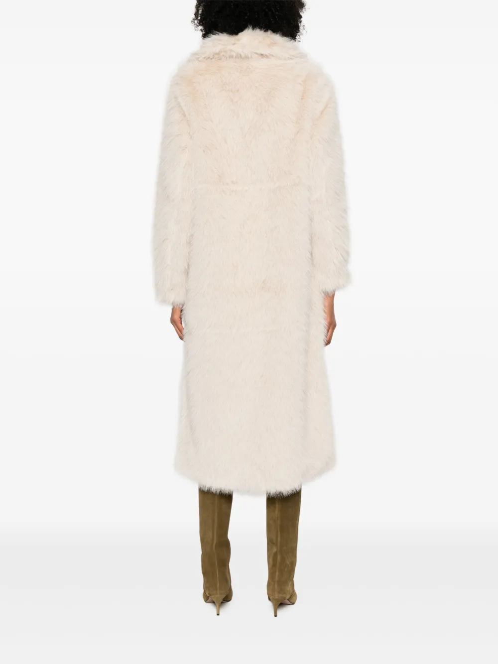 Semicouture Jas van imitatiebont Beige