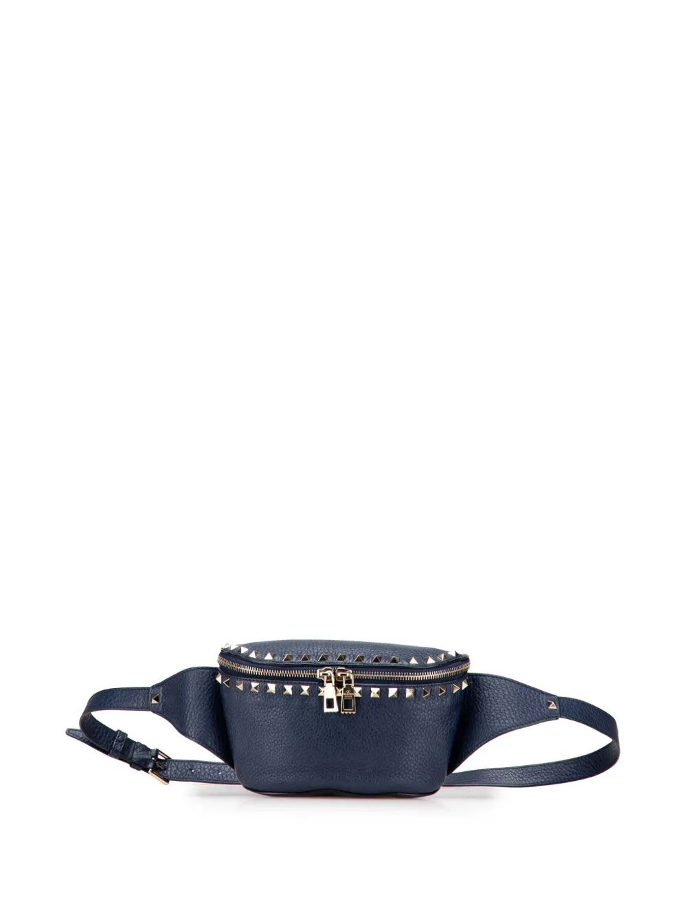 Valentino Garavani Pre-Owned 2018-2025 Grained Calfskin Rockstud belt bag | Blue | Image 1