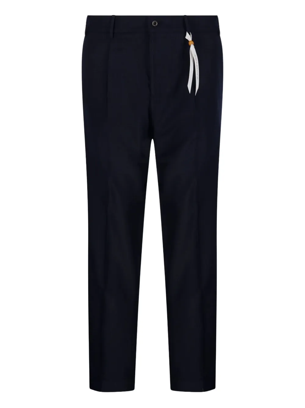 Santaniello pleated ribbon-detail trousers | Blue | Image 1