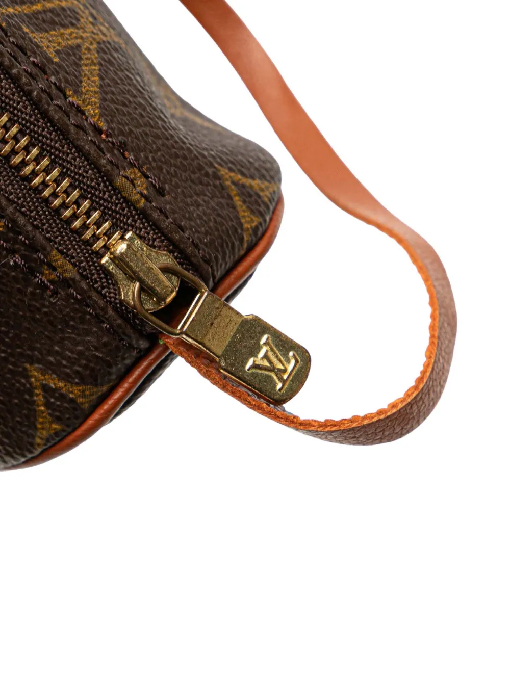 Pre-owned Louis Vuitton 1990-2025 Monogram Papillon Pochette Handbag In Brown