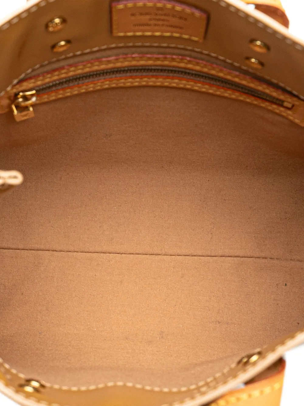 Pre-owned Louis Vuitton 2006 Monogram Vernis Reade Pm Handbag In Yellow