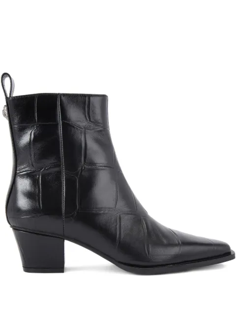 Kurt Geiger London 48mm croc-embossed eagle ankle boots