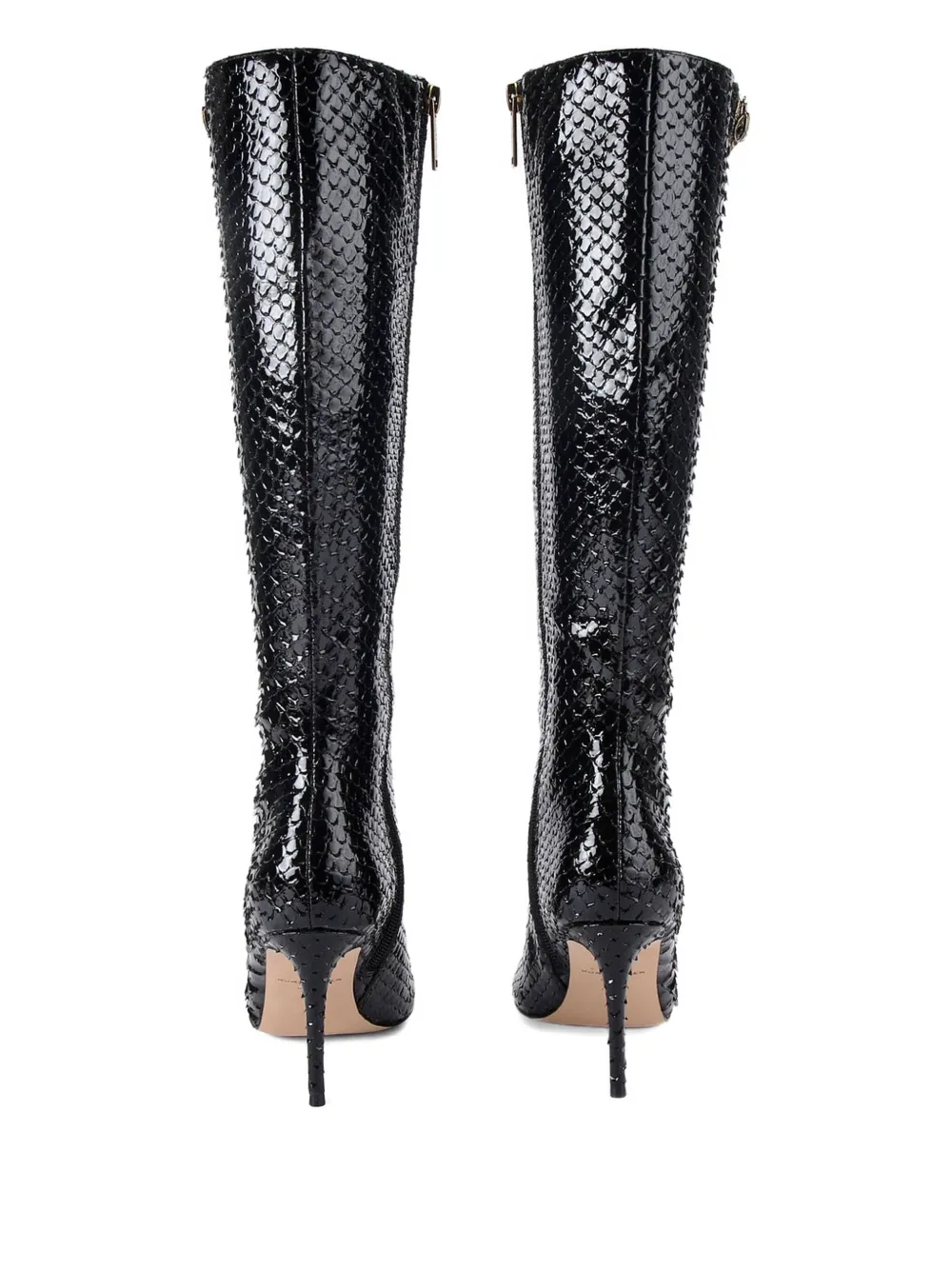 Kurt Geiger London 85 mm Belgravia laarzen met slangenprint Zwart