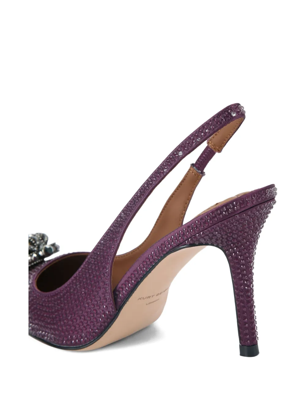 Kurt Geiger 85mm Belgrava High Sling Embellished High-heeled Pumps In Purple