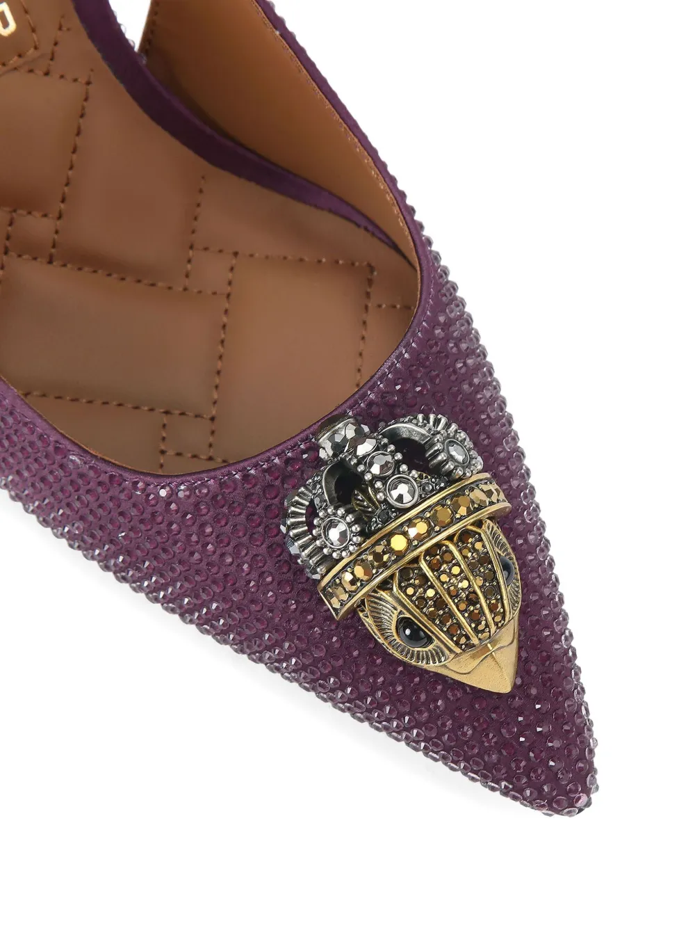 Kurt Geiger 85mm Belgrava High Sling Embellished High-heeled Pumps In Purple