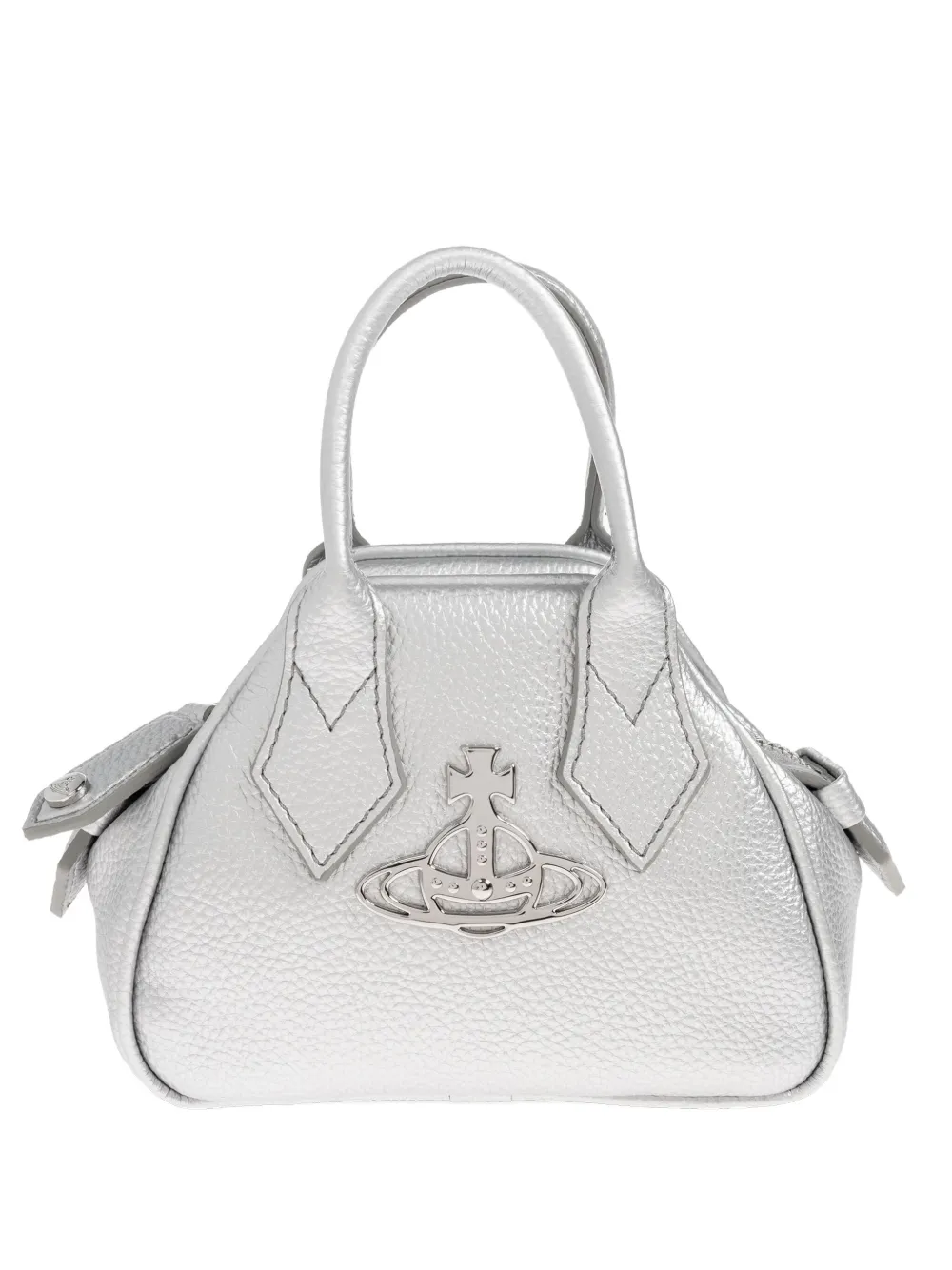 Vivienne Westwood Mini Yasmine Orb Appliqué Tote Bag In Silver