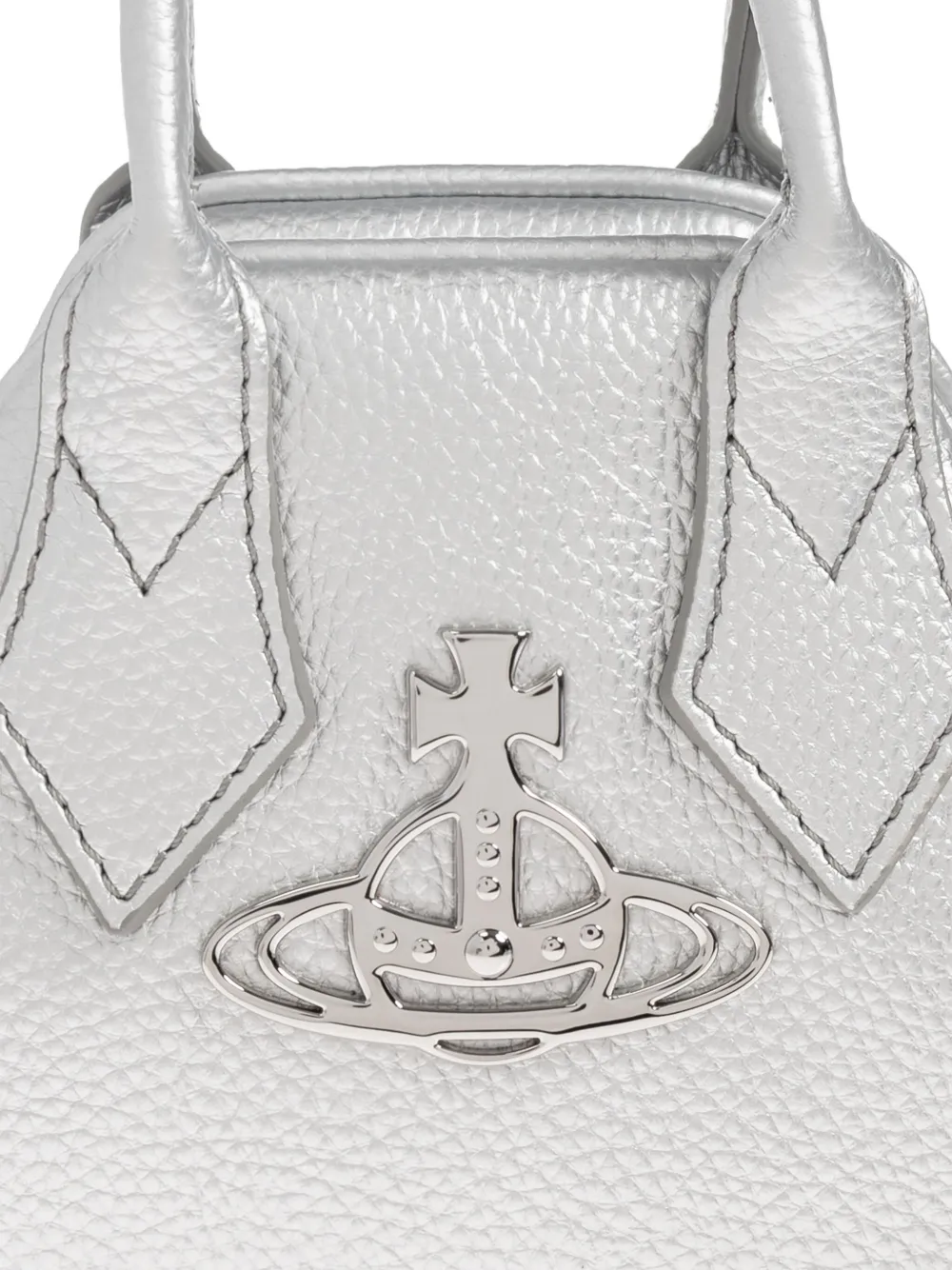 Vivienne Westwood Mini Yasmine Orb Appliqué Tote Bag In Silver