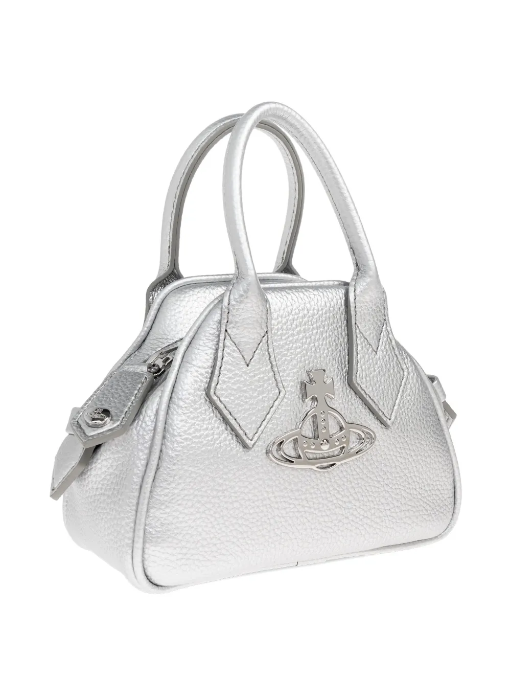 Vivienne Westwood Mini Yasmine Orb Appliqué Tote Bag In Silver